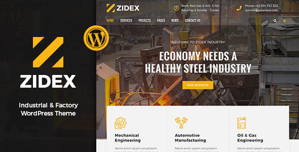 Zidex - Industrial & Factory WordPress Theme Logo